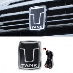 Car Logo Sticker With Light Medium Grille Logo LED White Light For Great Wall GWM WEY TANK 500